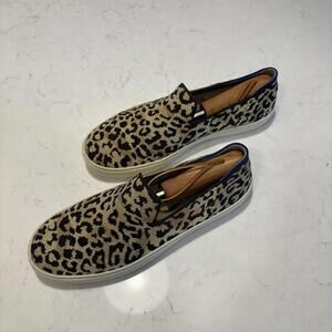 ROTHY'S Leopard Cheetah Animal Print Original SlipOn Knit Sneakers Flats 8 GUC